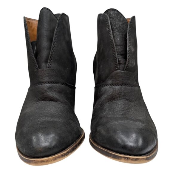 Lucky Brand Ehllen Booties Womens Black Leather Ankle Boots Size 9.5 M - Picture 7 of 11